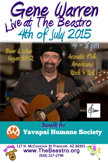 Gene Warren LIVE at The Beastro - July 4th, 2015  4 pm to 8 pm 